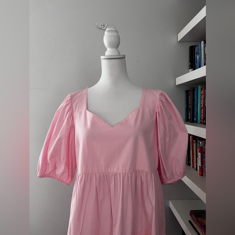 The Tiny Tassel Pink Tiered maxi dress size medium - Picture 2 of 12
